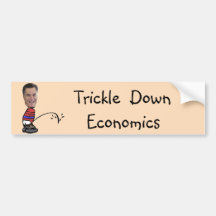 Economía de pis de Romney Pegatina De Parachoque