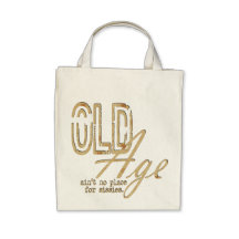 Edad avanzada - tote orgánico del ultramarinos bolsas de mano