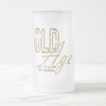 Edad avanzada - vidrio esmerilado Stein Taza