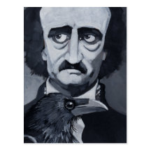 Edgar Allan Poe la postal del cuervo