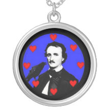 Edgar Allan Poe y cuervo Colgante