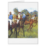 Edgar Degas - árboles Rennpferde del jinete de los Tarjeton
