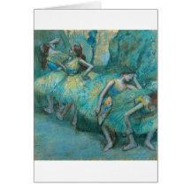 Edgar Degas - bailarines de ballet en pastel de la Tarjeton