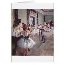 Edgar Degas - bailarines de la lona del aceite de  Tarjeton