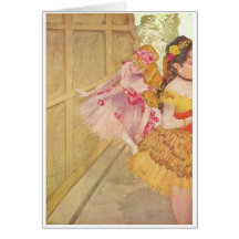 Edgar Degas - bailarines detrás del pastel del con Felicitacion