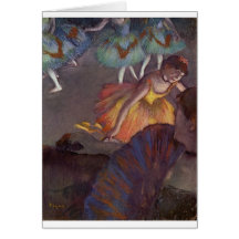 Edgar Degas - ballet de bailarines en colores past Felicitación