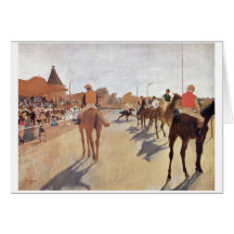 Edgar Degas - caballo magnífico del soporte de los Tarjetón