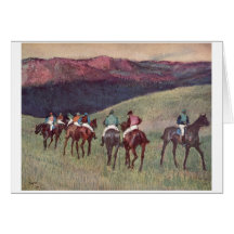 Edgar Degas - caballos de raza que entrenan a 1894 Tarjeta
