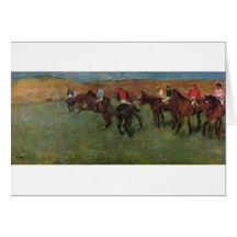Edgar Degas - carrera de caballos antes del comien Tarjeta