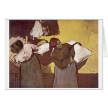 Edgar Degas - dos mujeres que lavan 1876-78 lavado Tarjetas