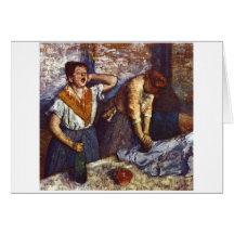 Edgar Degas - dos mujeres que planchan la lona del Felicitación