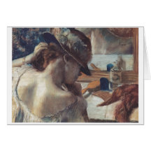 Edgar Degas - en el bailarín de papel del pastel d Tarjeta