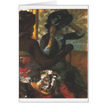 Edgar Degas - en el gorra de la mujer de la sombre Tarjetas