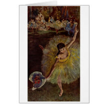 Edgar Degas - final del Arabesque 1877 Tarjetón