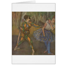 Edgar Degas - Harlequin y Colombine 1884 Tarjetón