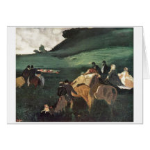 Edgar Degas - jinete en caballo del hombre del pai Felicitaciones