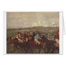 Edgar Degas - jinetes de los caballeros ante la ra Tarjetón
