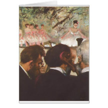 Edgar Degas - la lona del aceite de los bailarines Tarjeton