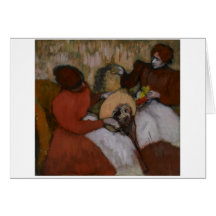 Edgar Degas - la lona del aceite de los sombrerero Tarjeta