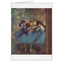 Edgar Degas - lona 1890 del aceite de los chicas d Tarjetón
