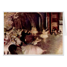 Edgar Degas - lona del aceite del ballet 1878-79 d Tarjetas