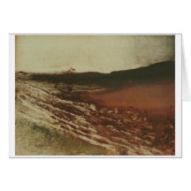 Edgar Degas - monotipo 1890 del paisaje de Borgoña Tarjeton