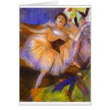 Edgar Degas - mujer asentada del busto del bailarí Tarjeta