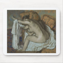 Edgar Degas - mujer que seca el pastel izquierdo d Alfombrilla De Raton