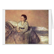Edgar Degas - señora Rene de Gas 1872-73 del retra Tarjetón