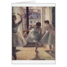 Edgar Degas - sitio 1873 de tres bailarines en la  Tarjeta