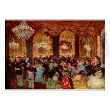 Edgar Degas - teatro del aceite de Menzell de la c Felicitaciones