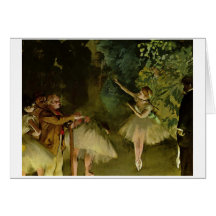 Edgar Degas - tutú 1875 de los chicas de la danza  Tarjeton