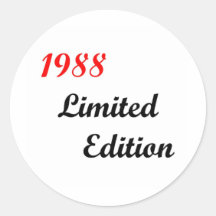Edición limitada 1988 pegatina redonda