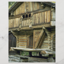 Edificio agrícola antiguo, Noruega Europa Tarjetones
