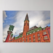 Edificio de Copenhague Dinamarca Poster
