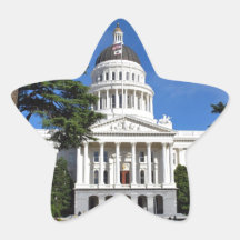 Edificio del capitolio del estado de CA - Sacramen Calcomanía Forma De Estrella Personalizada