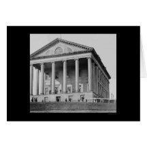 Edificio del capitolio en Richmond, VA 1865 Tarjetón