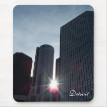 Edificios Mousepad de Detroit Alfombrilla De Ratones