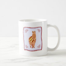 Edredón de la llama taza de café