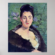 Eduardo Manet - dama en pieles Posters