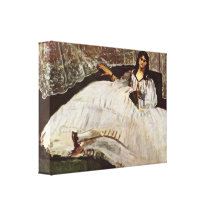 Eduardo Manet - señora con una fan Lona Envuelta Para Galerías