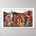 Edward Burne-Jones el espejo del poster de Venus