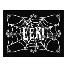 EEK de la telaraña Invitacion Personalizada