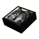 Efecto de la talla del lobo cajas de joyas