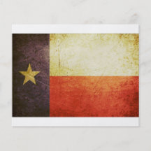 Efecto del Grunge de la bandera de Tejas Tarjetón