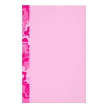 Efectos de escritorio abstractos rosados femeninos papeleria