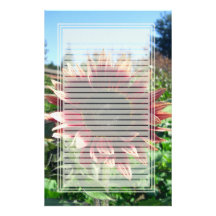 Efectos de escritorio alineados girasol rojo papeleria personalizada