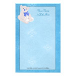 Efectos de escritorio azules del oso de peluche papeleria