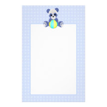 Efectos de escritorio azules del oso de peluche papeleria de diseño