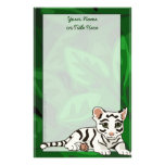 Efectos de escritorio blancos de Cub de tigre Papeleria Personalizada